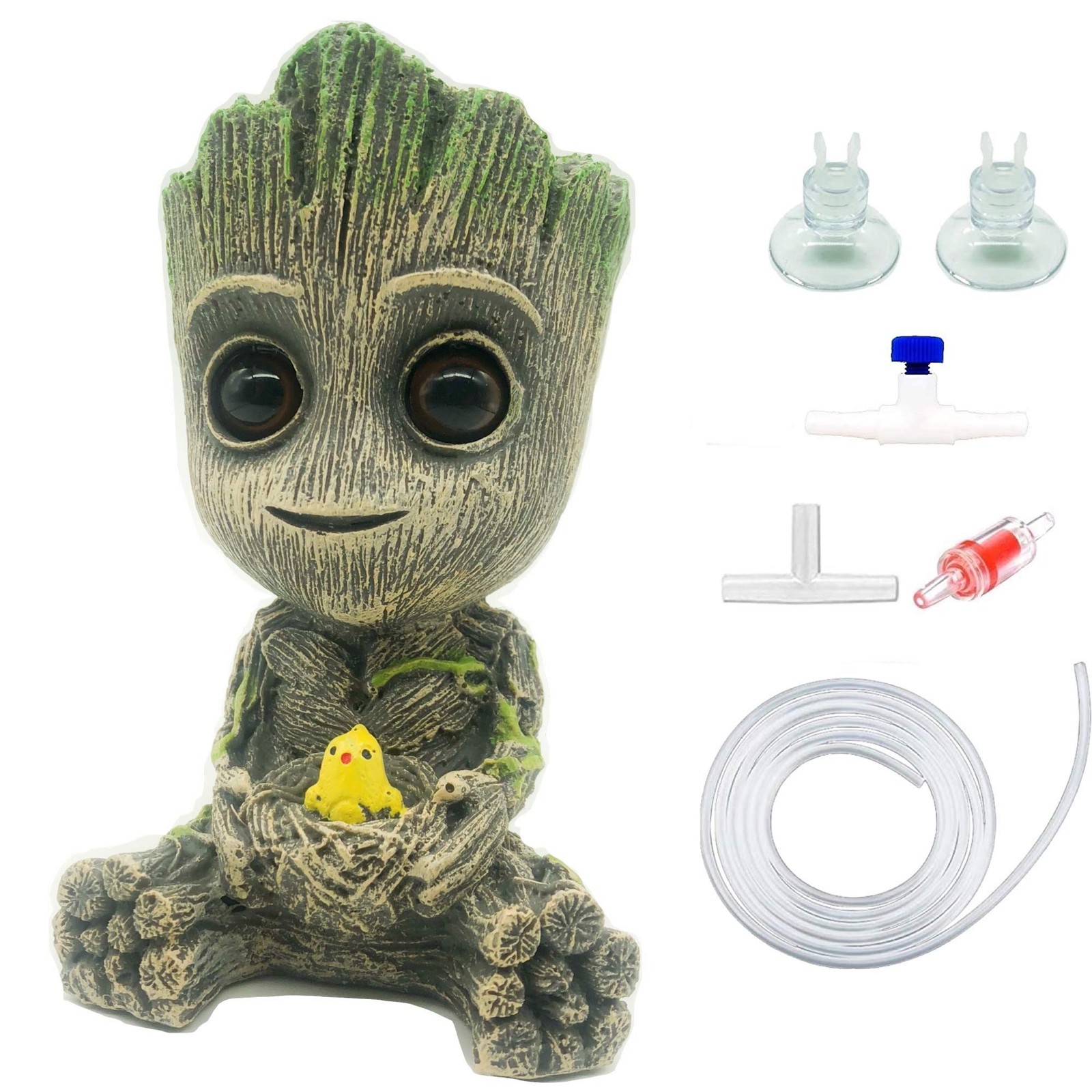 AnxunJim Aquarium Groot Air Bubbler Decorations Fish Not specified, Brown