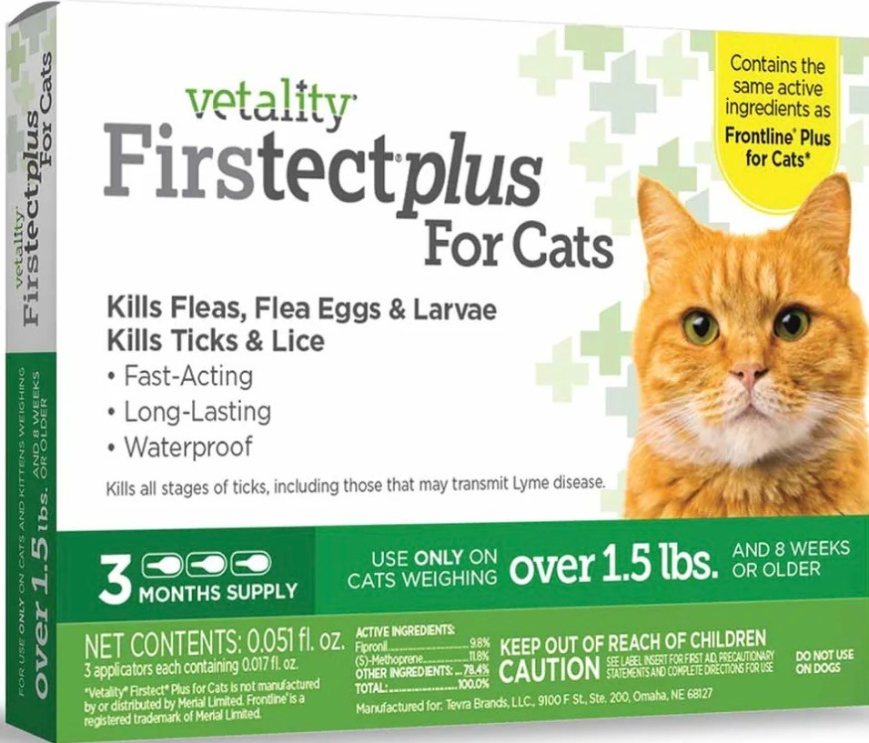 B25) NEW Vetality Firstectplus For Cats 1.5lbs and Over