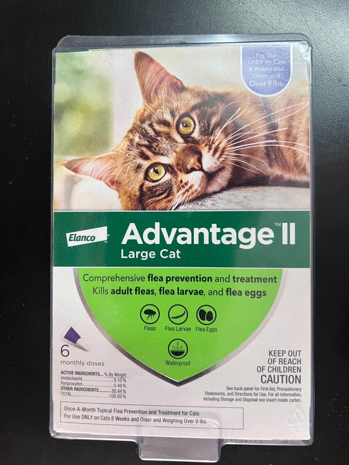 Advantage II for Large Cats (9 lbs and Over) EPA Approved 6 Dose 2321