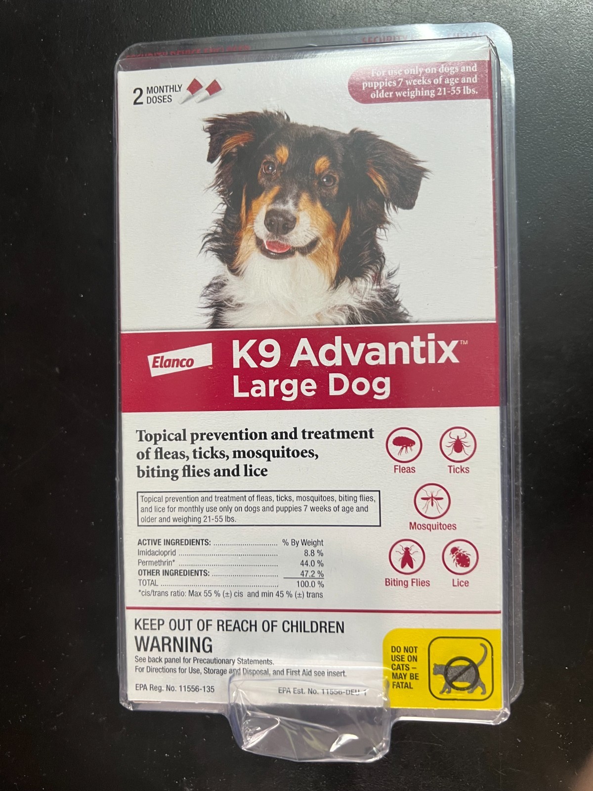 Elanco K9 Advantix For Large Dogs Flea & Tick Treatment 2 Doses 6555