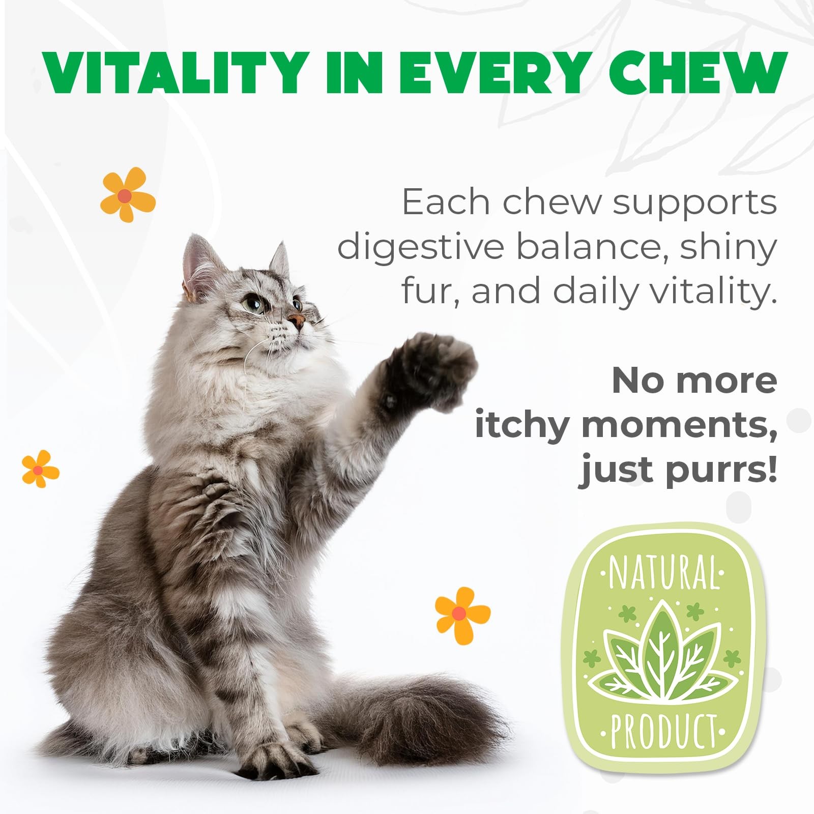 Probiotics for Cats Chews 500PCs – Digestive, Gut Health & Diarrhea Support -…