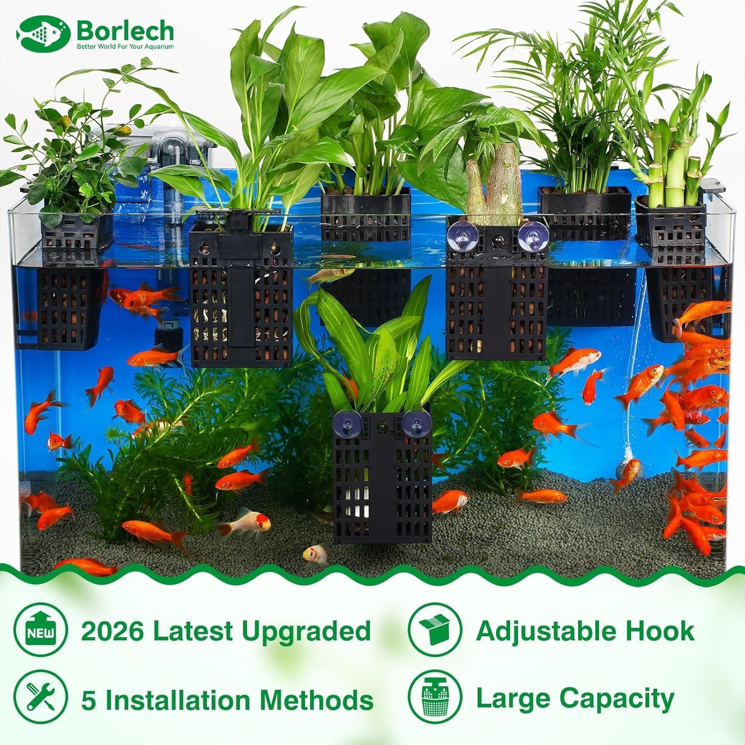 2026 Latest Upgraded Aquarium Plant Holder Adjustable Height with Extendable …