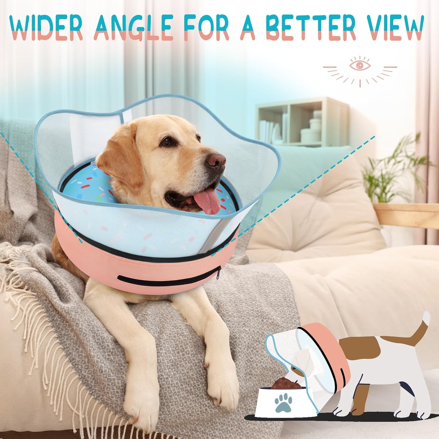 Innovative Dog Donut Collar – Zippered Cover