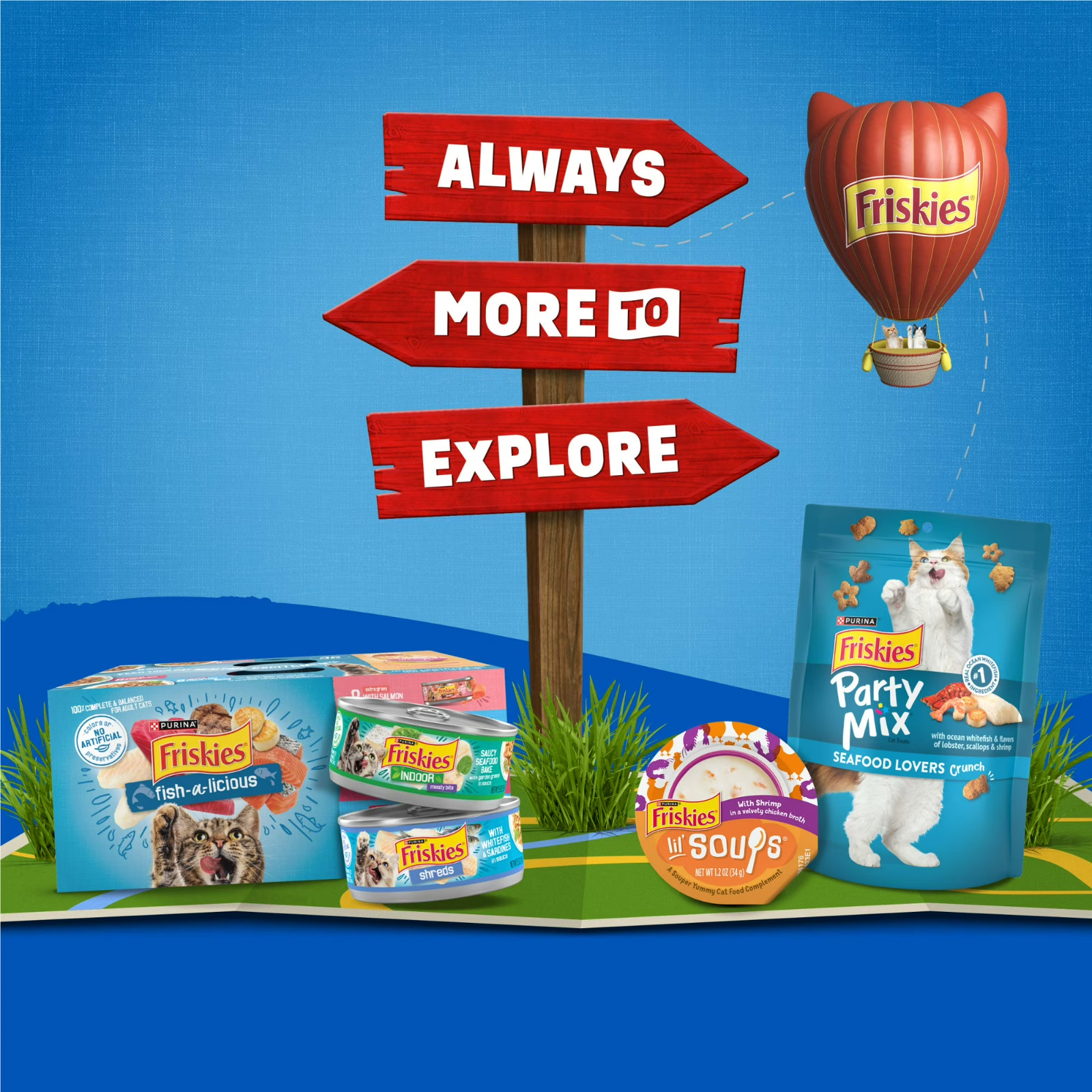 Purina Friskies Dry Cat Food Seafood Sensations With Salmon, Tuna, and Shrimp Fl
