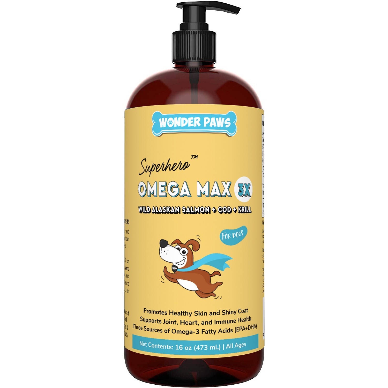 Wonder Paws Fish Oil For Dogs – Omega 3 For Dogs From Alaskan Salmon, Cod & Kril