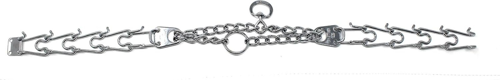 Ultra-Plus Chrome Plated Steel Prong Dog Training Collar, 22in for Medium Breeds