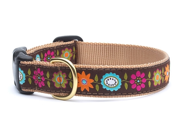 Up Country Dog Collar Bella Floral Flower Adjustable Made In USA XS S M L XL XXL