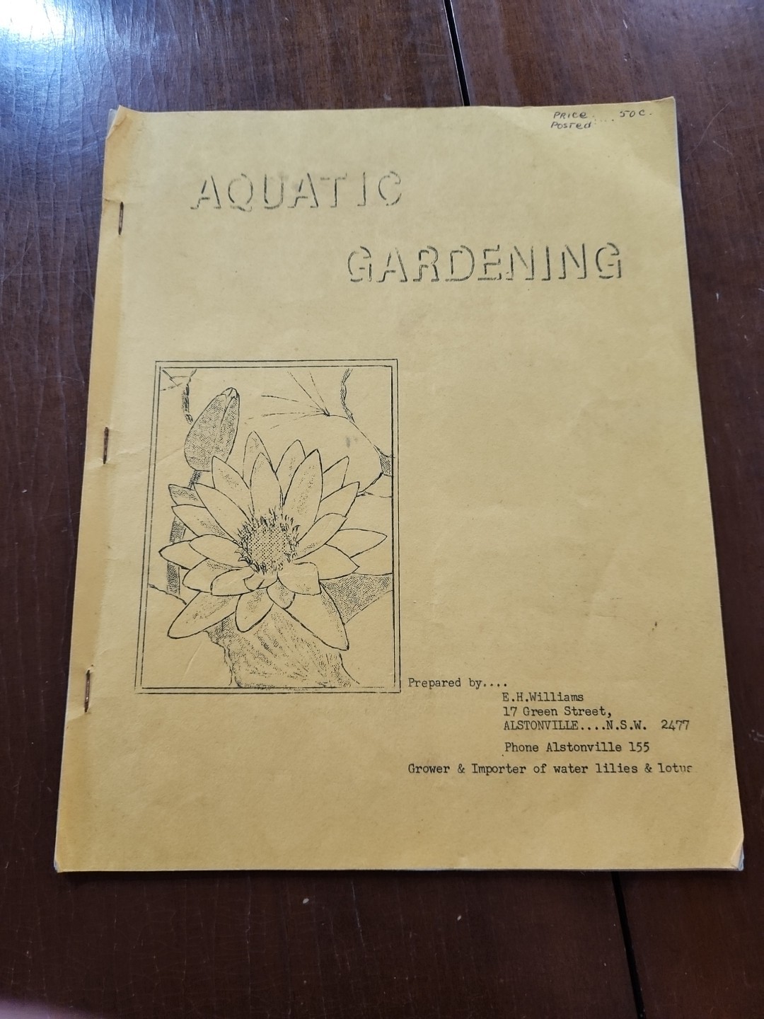 Aquatic Gardening – E. H. Williams PB Year Unknown