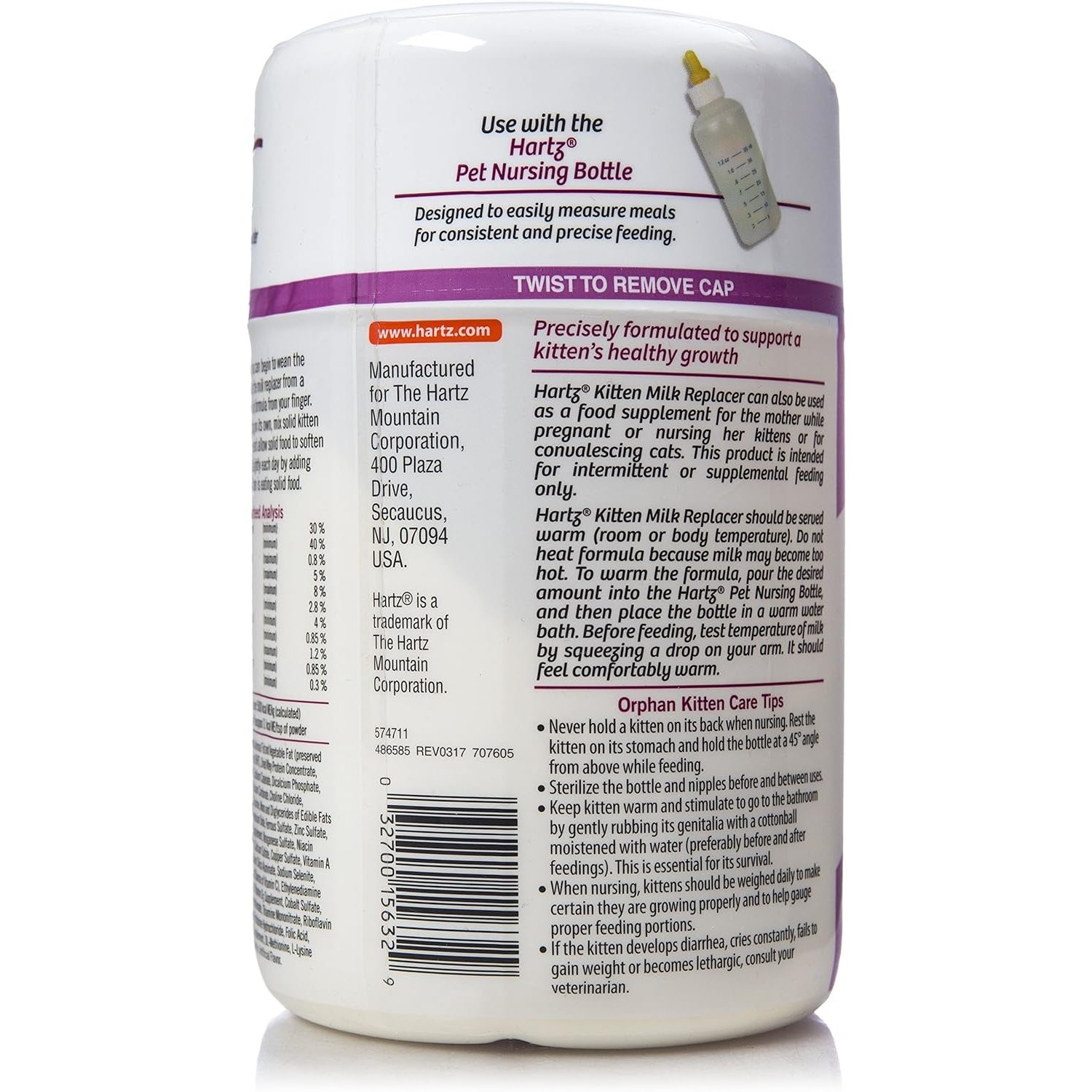 Milk Flavor Kitten Milk Replacer Powder 11oz for Nursing and Pregnant Cats