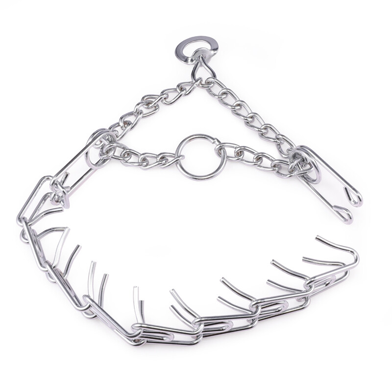 Adjustable Metal Steel Dog Pinch Prong Choke Chain Collar Training Guardian Gear