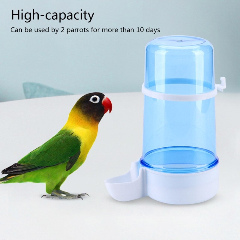 2 Pcs Bird Water Dispenser Parakeet Feeder 14 oz 10 Days Capacity for 2 Parrots