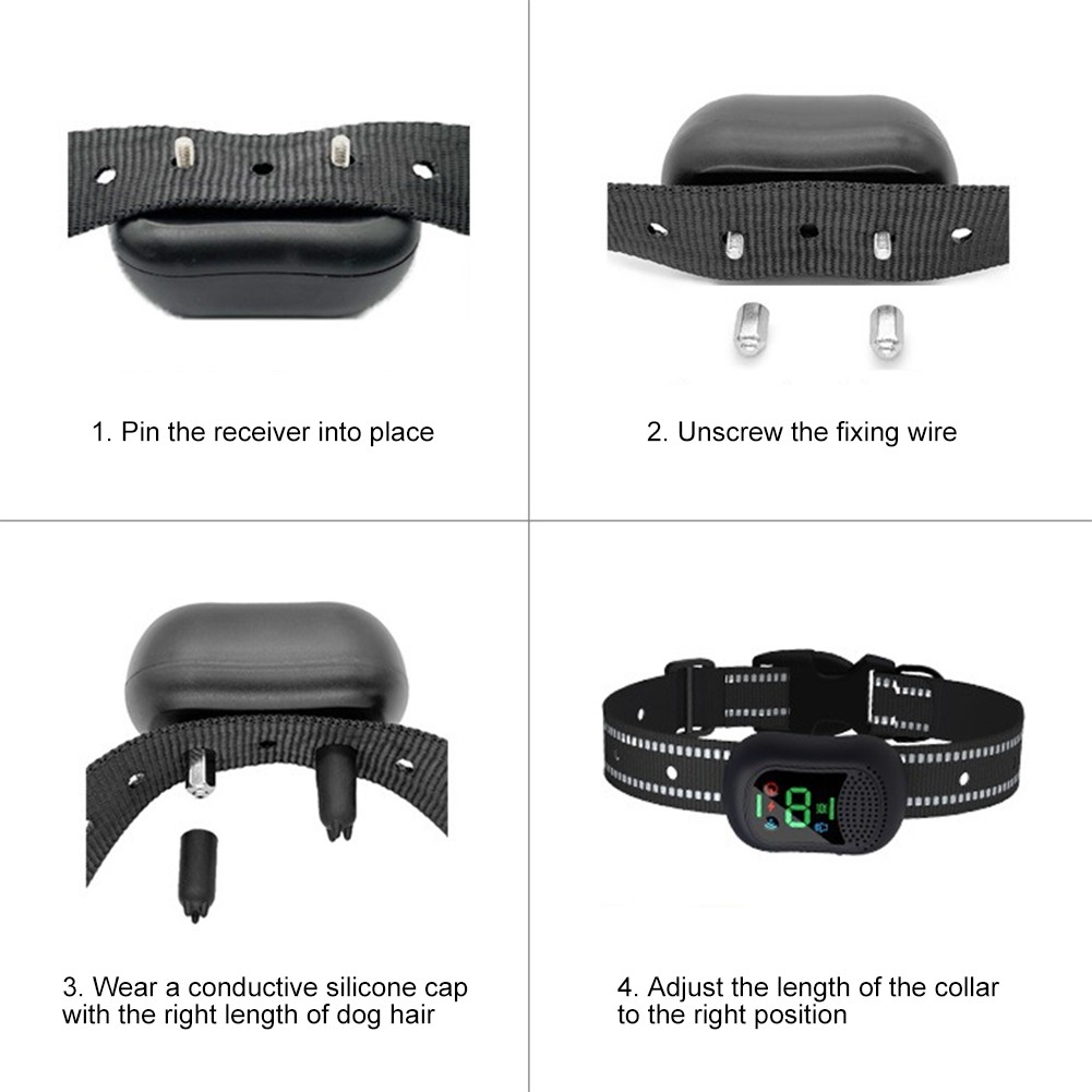4900 FT Remote Dog Shock Training Collar Rechargeable Waterproof LCD Pet Trainer