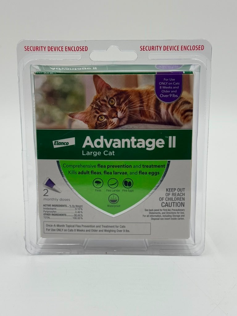 Elanco Advantage Spot-On Flea Treatment for Cats & Dogs | 2-Dose Pack