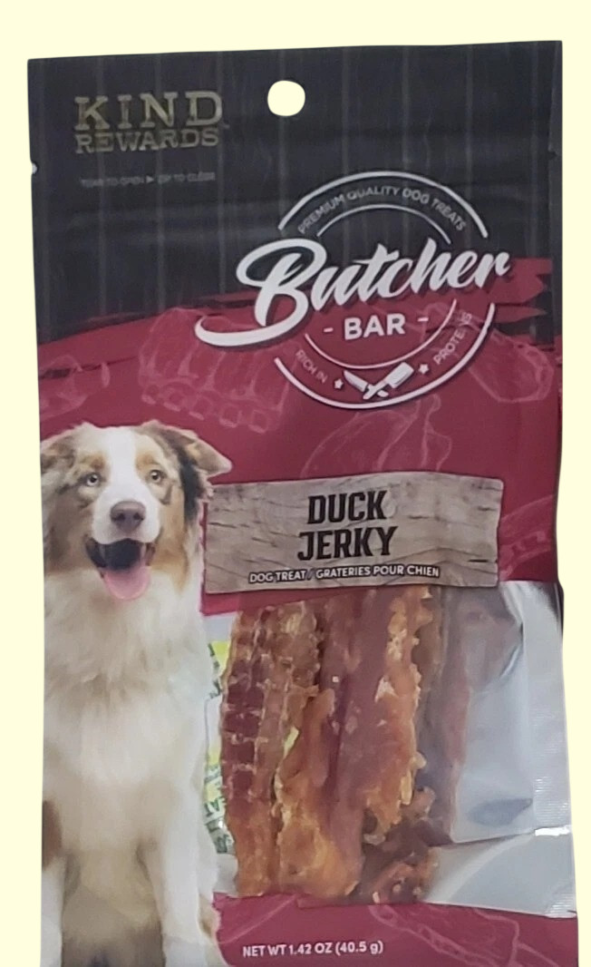 Kind Rewards Duck Jerky Butcher Bar Dog and Puppy Treats