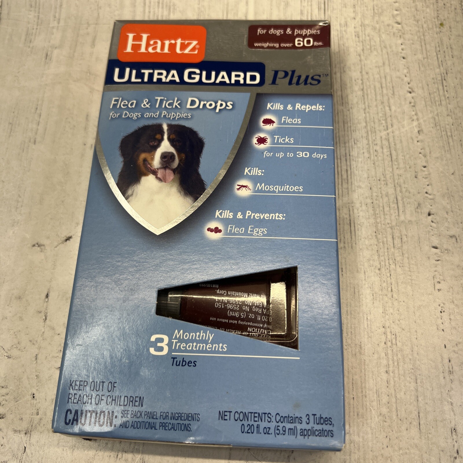 Hartz Ultra Guard Plus Flea Treatment for Dogs 60 lbs + 3 Month Supply Per Box