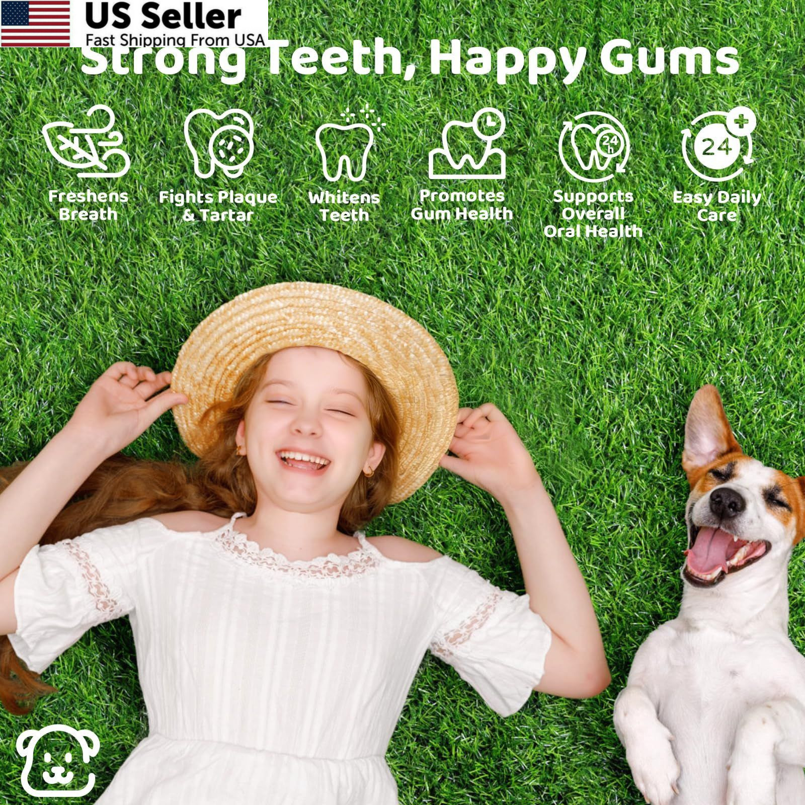 Pet Dog Cat Dental Powder Teeth Cleaning Plaque Tartar Remover 150g FROM USA