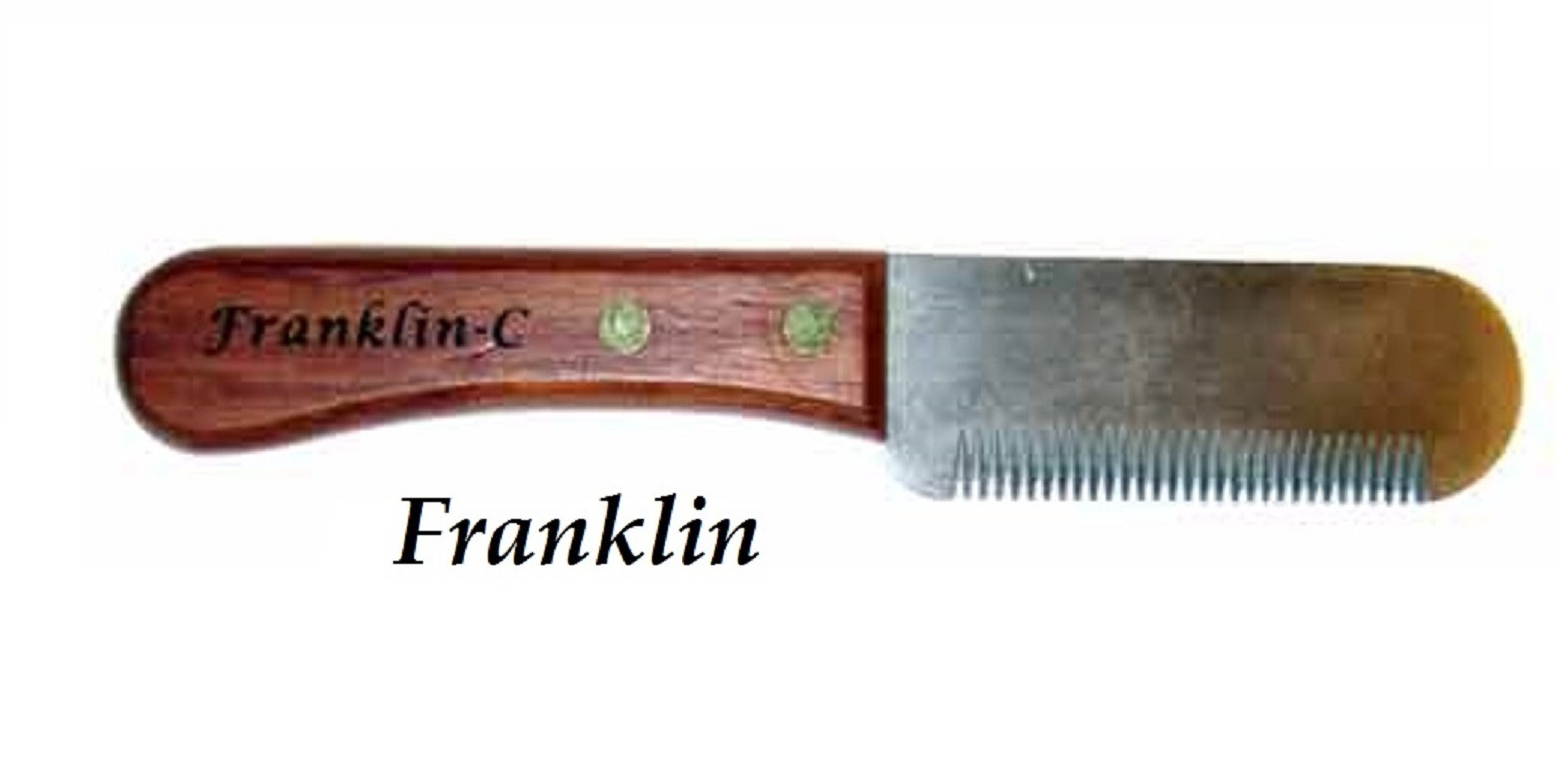 FRANKLIN Classic FINE&COARSE STRIPPING KNIFE SET DOG Coat Hand Stripper Carding