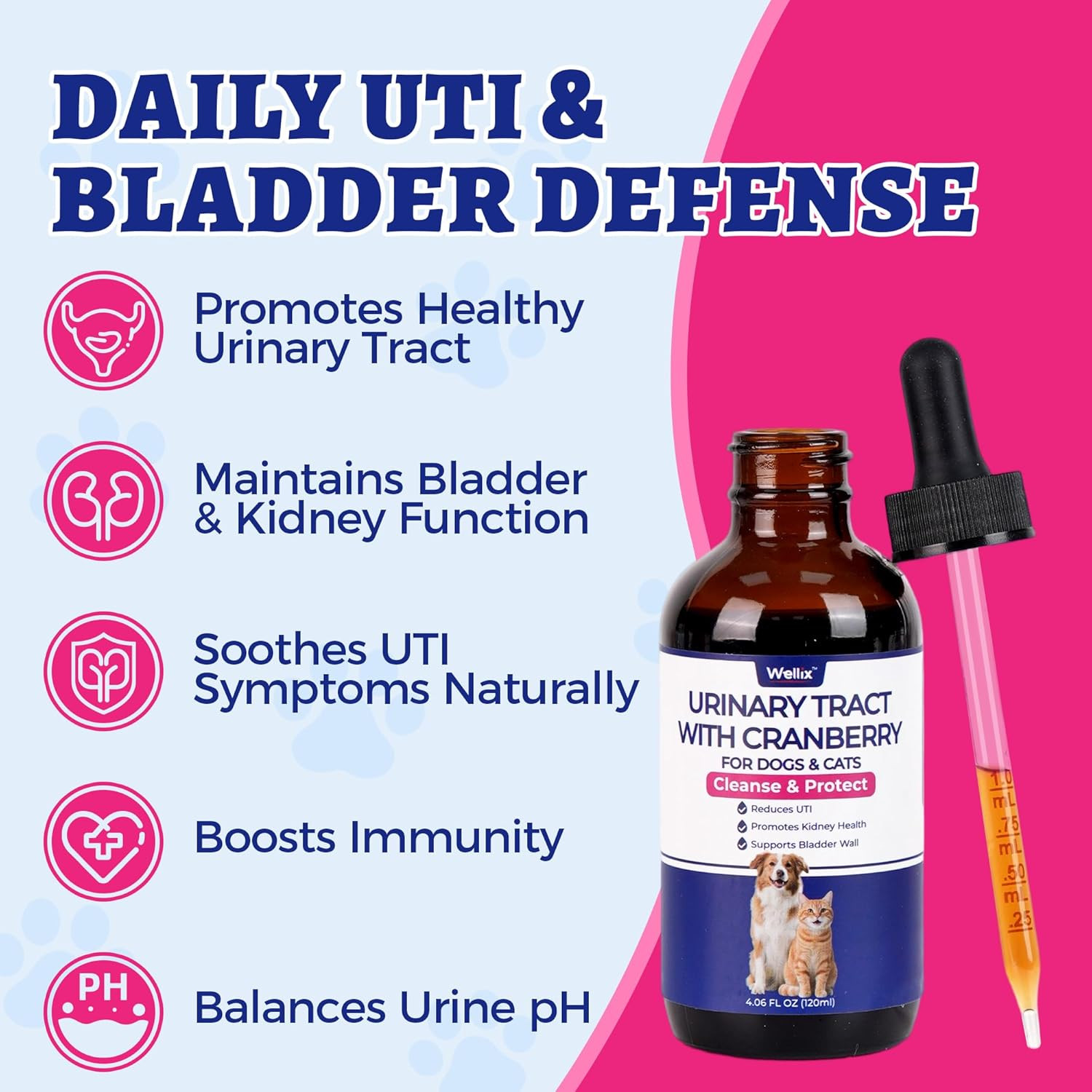 4Oz Natural Cat & Dog UTI Treatment Drops,Cat & Dog Urinary Tract Infect