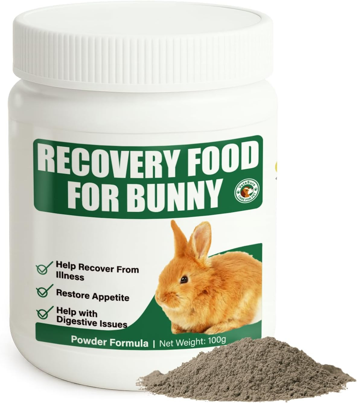 Emergency Recovery Food for Bunny and Small Herbivores, High-Fiber Timothy Hay B
