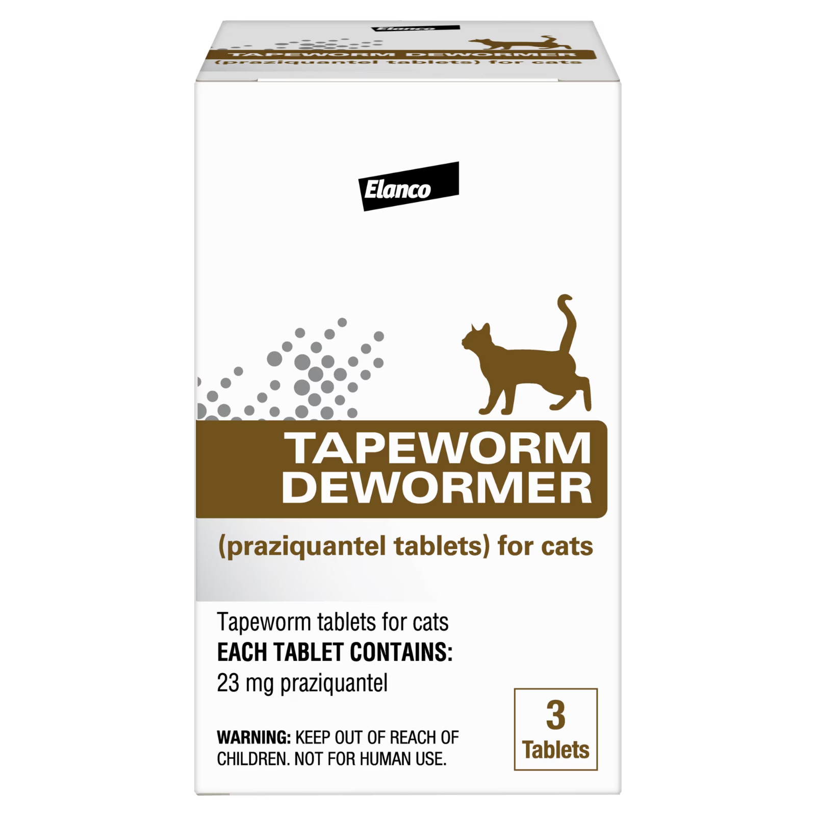 Tapeworm Dewormer (Praziquantel Tablets) for Cats and Kittens 6 Weeks An