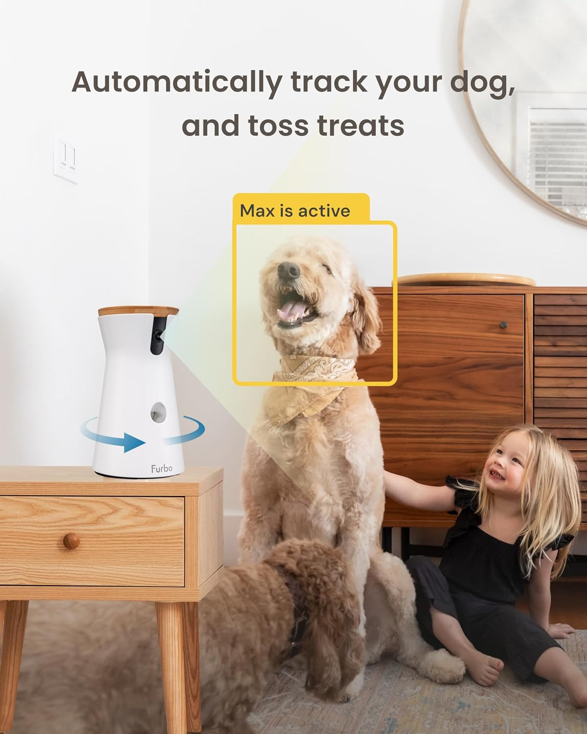 Furbo 360° Dog Camera: Basic See, Talk & Toss Features, No AI Alerts, No Subscri