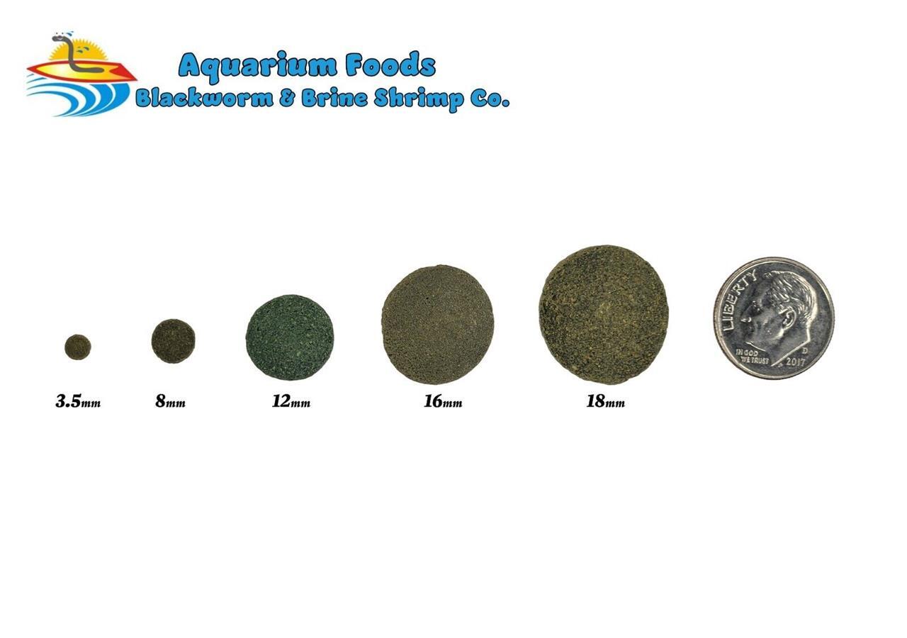 18mm Sinking Spirulina Veggie Algae Wafers Pleco Fish Food, FREE PELLETS/WAFERS!
