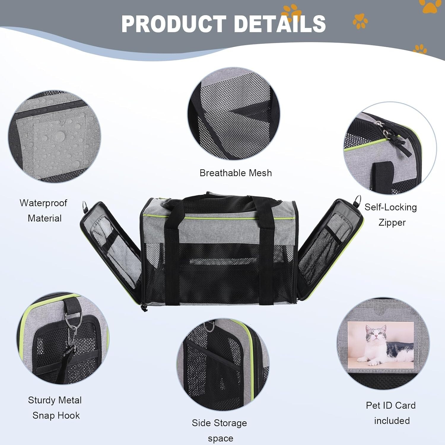 Cat Carrier,Amai Peto Dog Carrier for Small Medium Cats up to 18 Lbs,Airline App