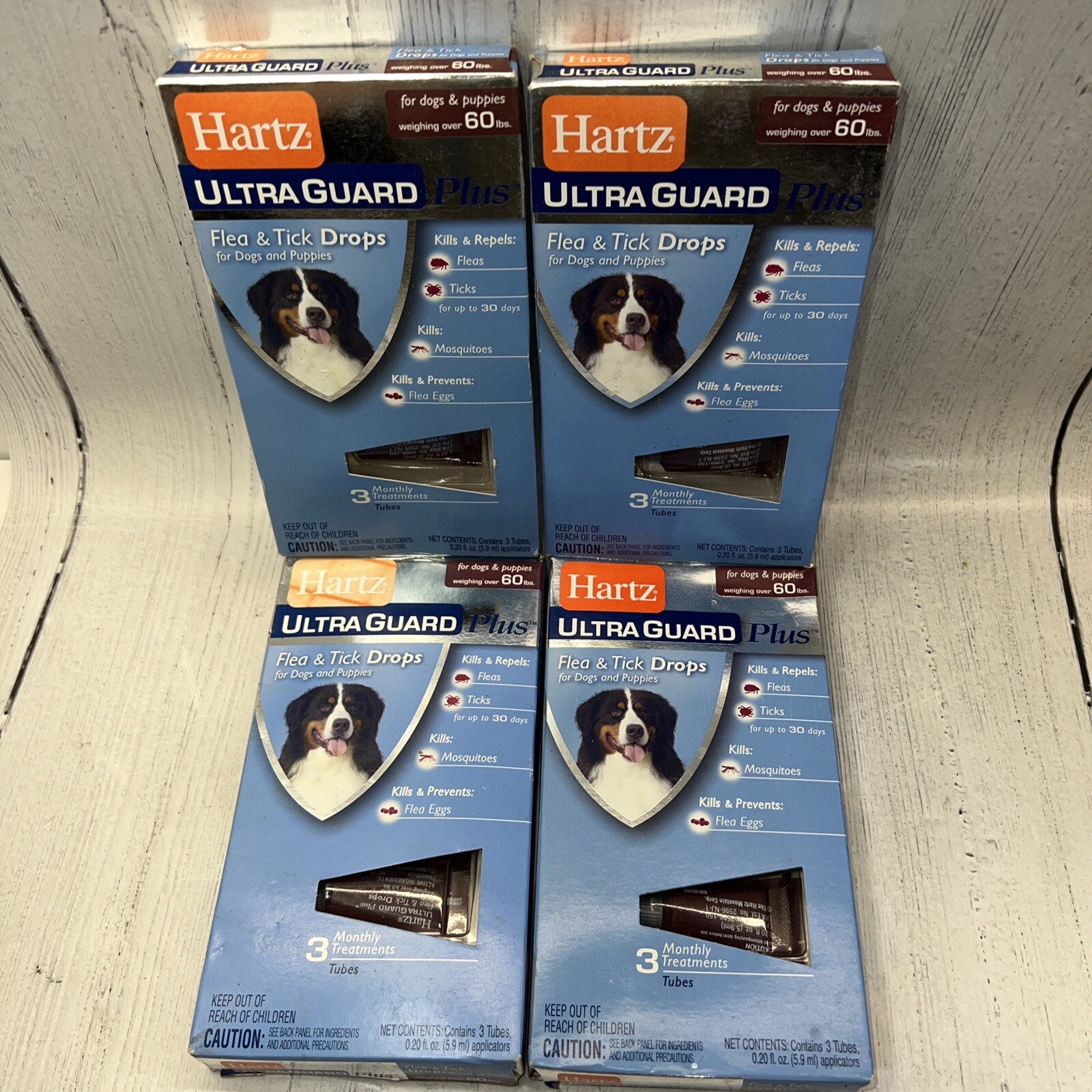 Hartz Ultra Guard Plus Flea Treatment for Dogs 60 lbs + 3 Month Supply Per Box