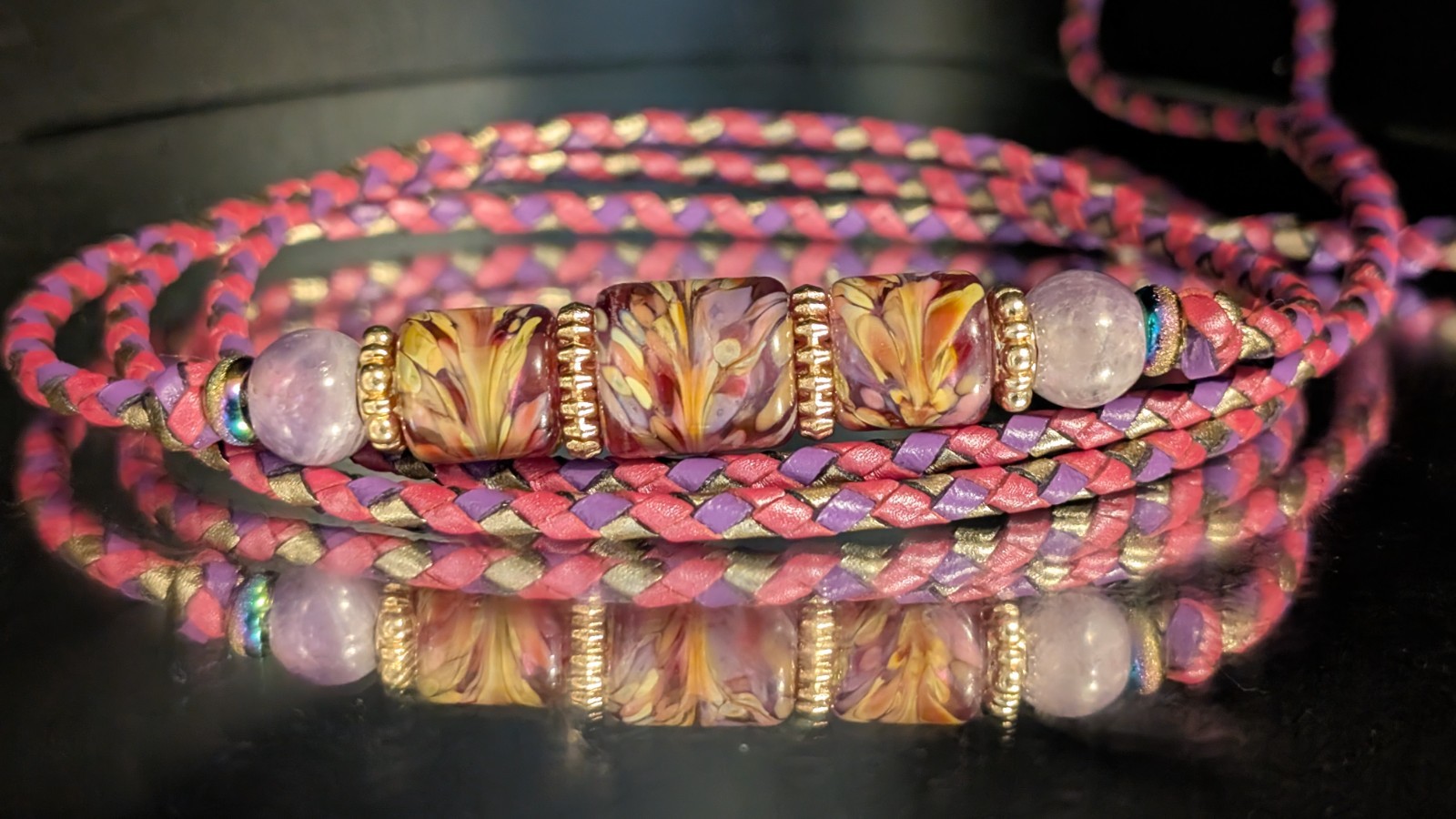 Kangaroo Leather Dog Show Lead
