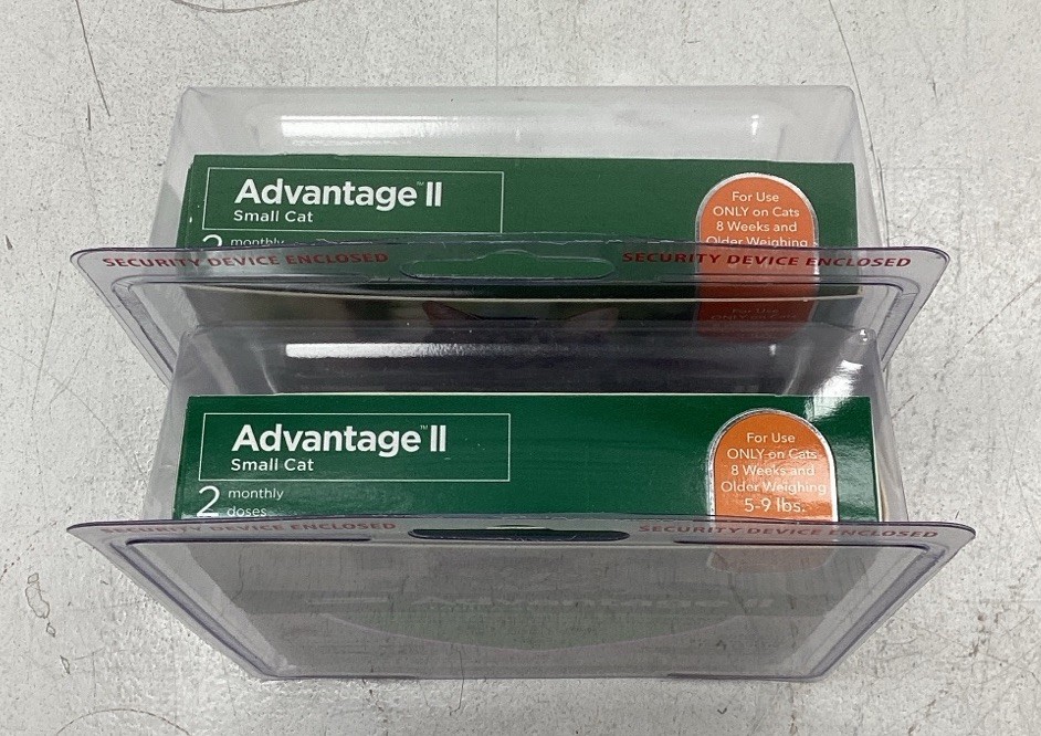 Elanco Advantage II Flea Control for Small Cats 5-9 Lbs 4 total doses Lot of 2