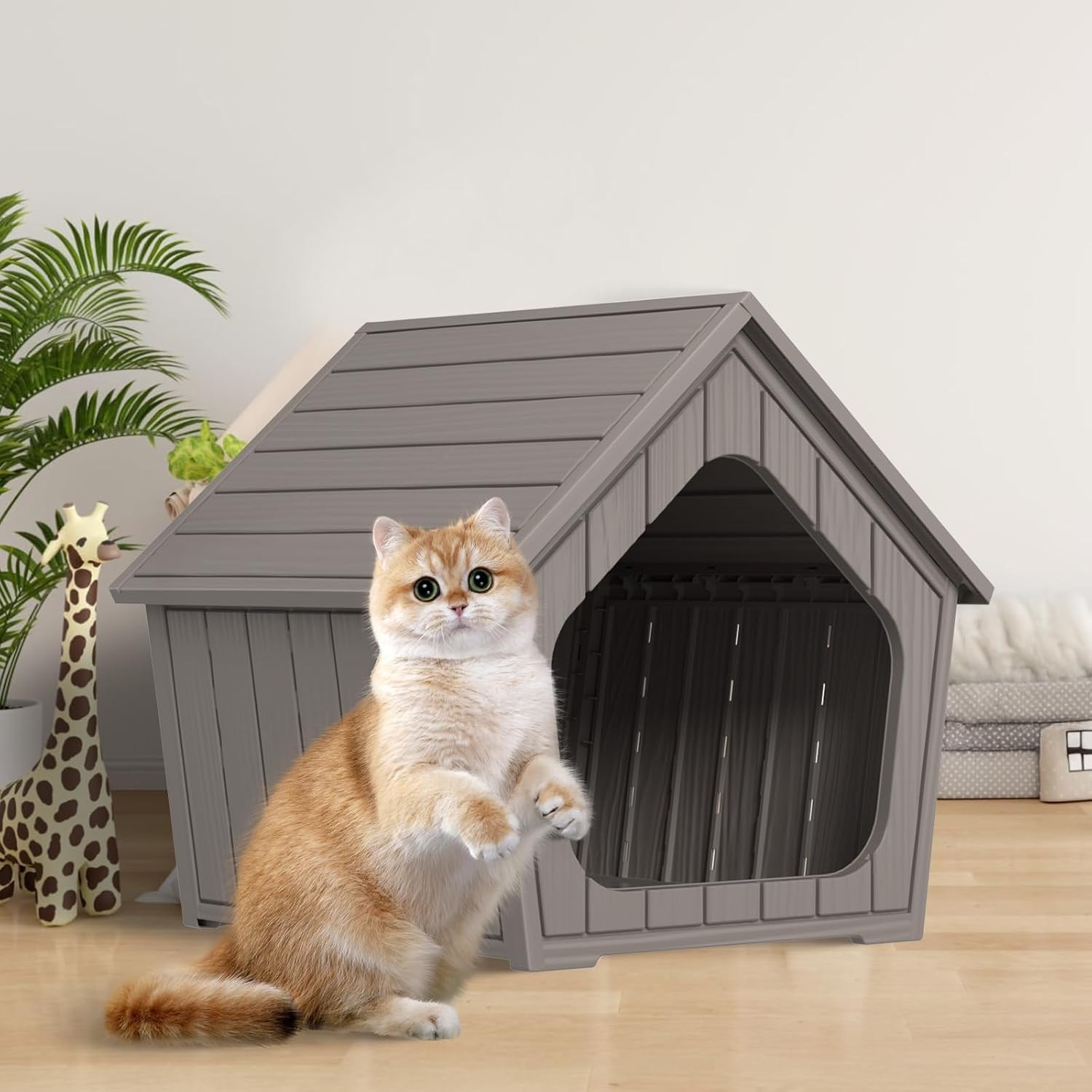 Cat House Shelter Outdoor Waterproof Comfortable Effortless Cat Shelter Feral