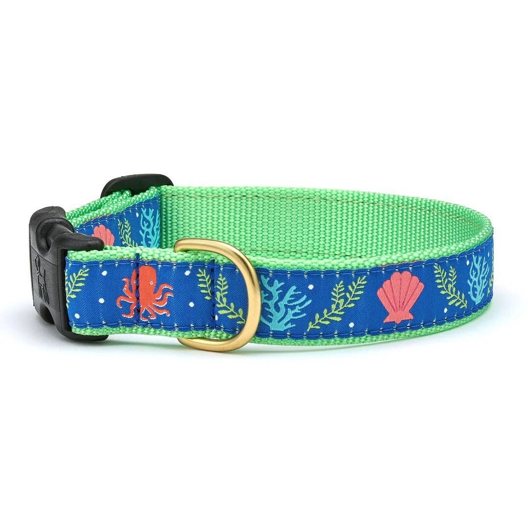 Up Country Dog Collar, Deep Sea, Adjustable Made In USA XS S M L XL XXL