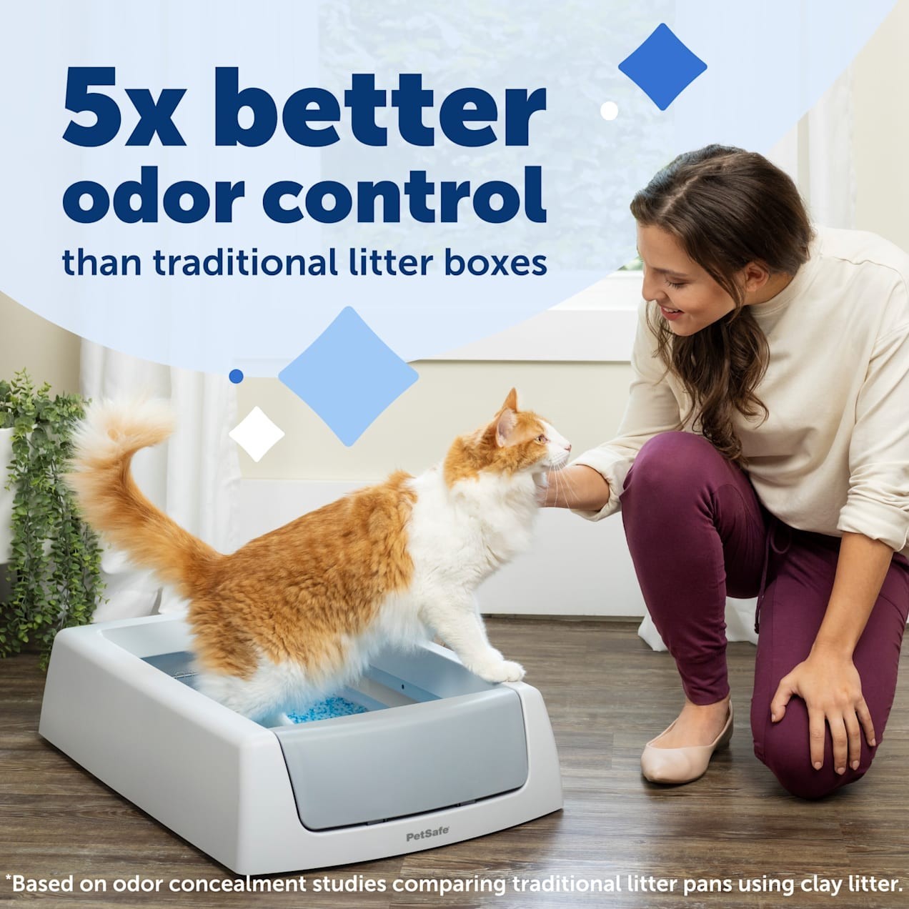 PetSafe ScoopFree Crystal Classic Self-Cleaning Automatic Litter Box, Large