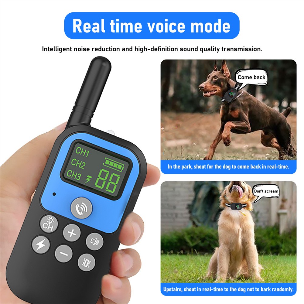 4900 FT Remote Dog Shock Training Collar Rechargeable Waterproof LCD Pet Trainer