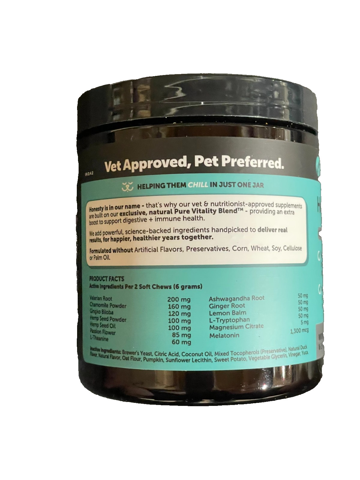 Pet Honesty Hemp Calming Chew Treats for Dogs 90 PH10