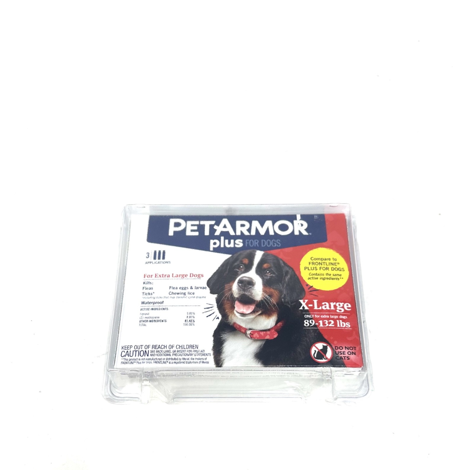 Pet Armor Plus Flea and Tick Treatment for X-Large Dogs – Pack of 3 Applications