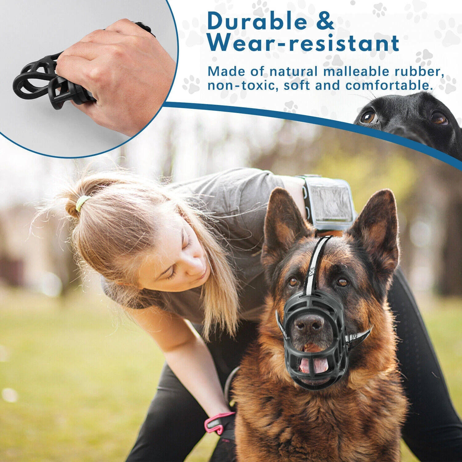 Adjustable Pet Dog No Bite Muzzle Cage Mouth Mesh Cover For XS S M L XL XXL USA