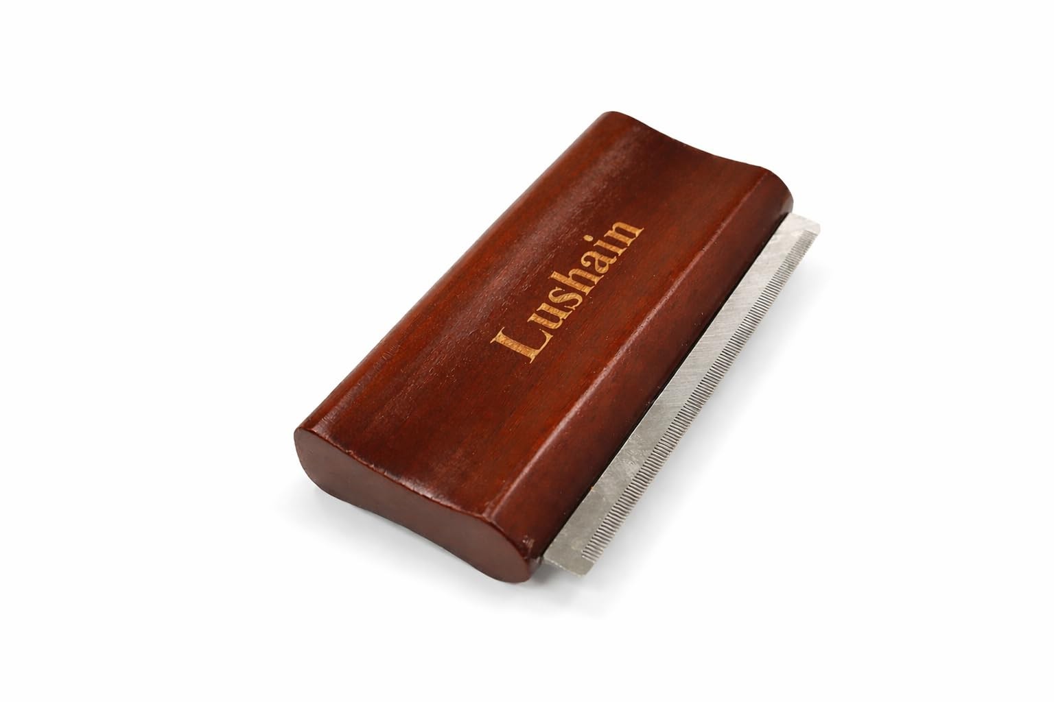 Lushain Deshedding Brush for Dogs, Cats & Horse| Pet Grooming | Brown