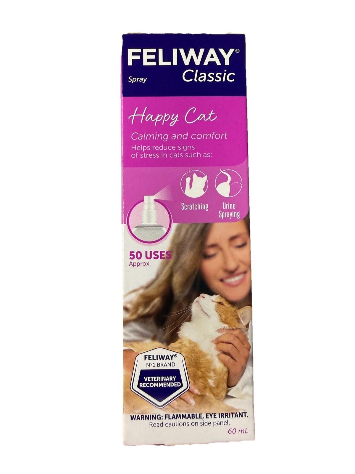 Feliway Spray 60 ml Cat Feline Stress Behavior Relief Urine Spraying Scratching
