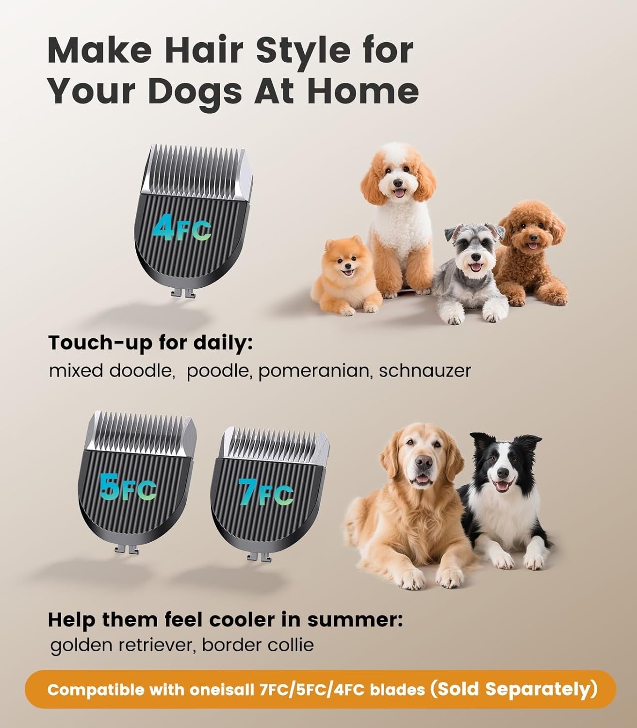 Professional PET CLIPPERS Dog Grooming Kit Heavy Duty Trimmer Thick Hair US