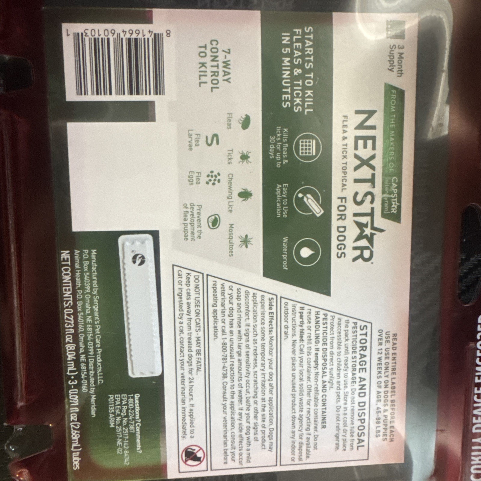 NEXTSTAR 60145 Flea and Tick Prevention for 45 to 88 lbs Dogs