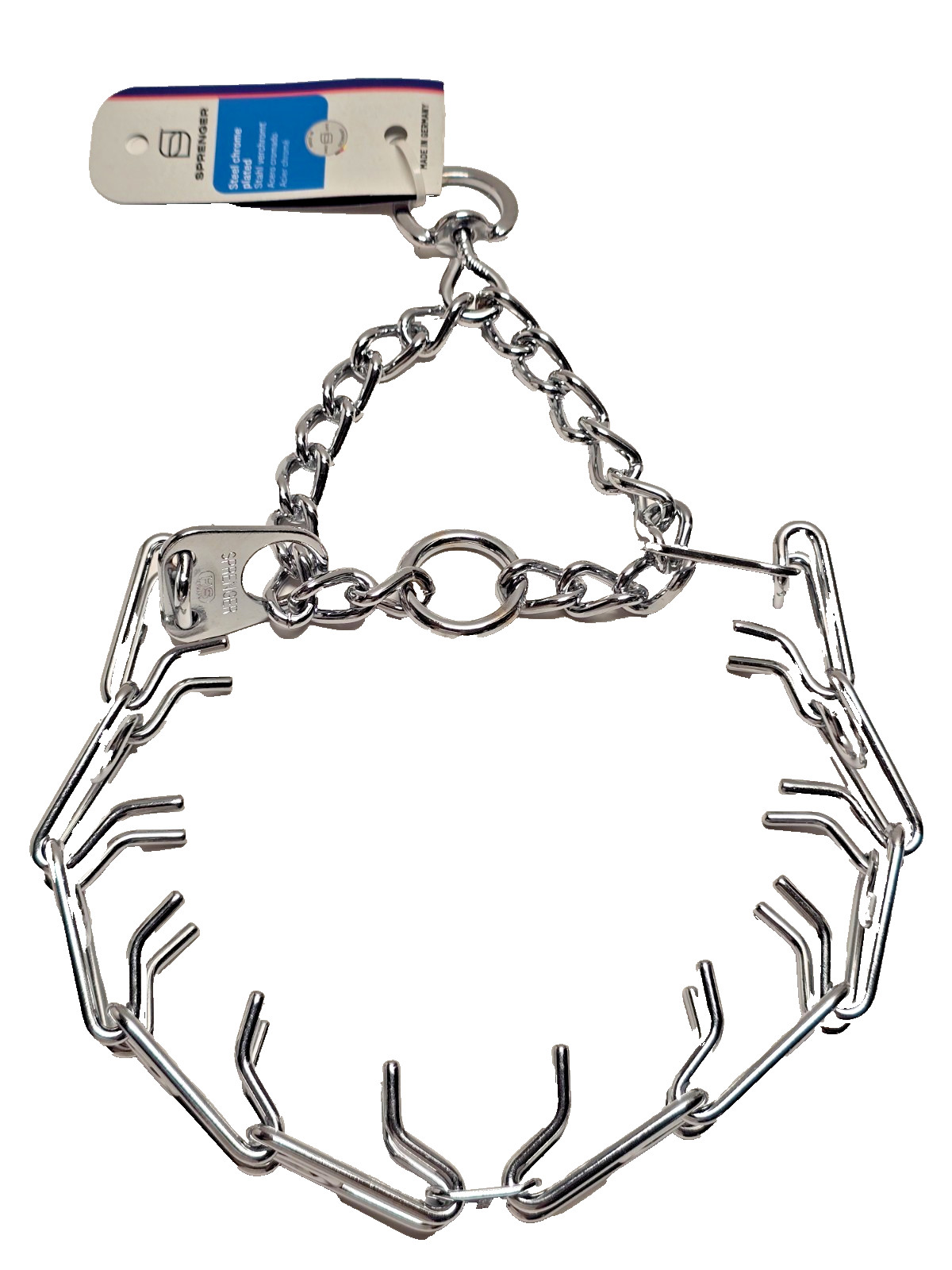 NEW Sprenger Chrome Plated Steel Prong Dog Training Collar No-Pull w/Swivel