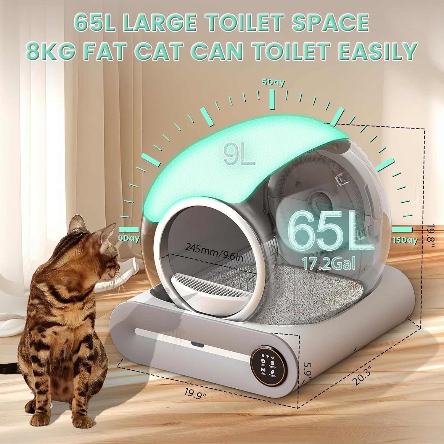 Self Cleaning Cat Litter Box, Automatic Kitty Litter Box, Auto Litter Robot