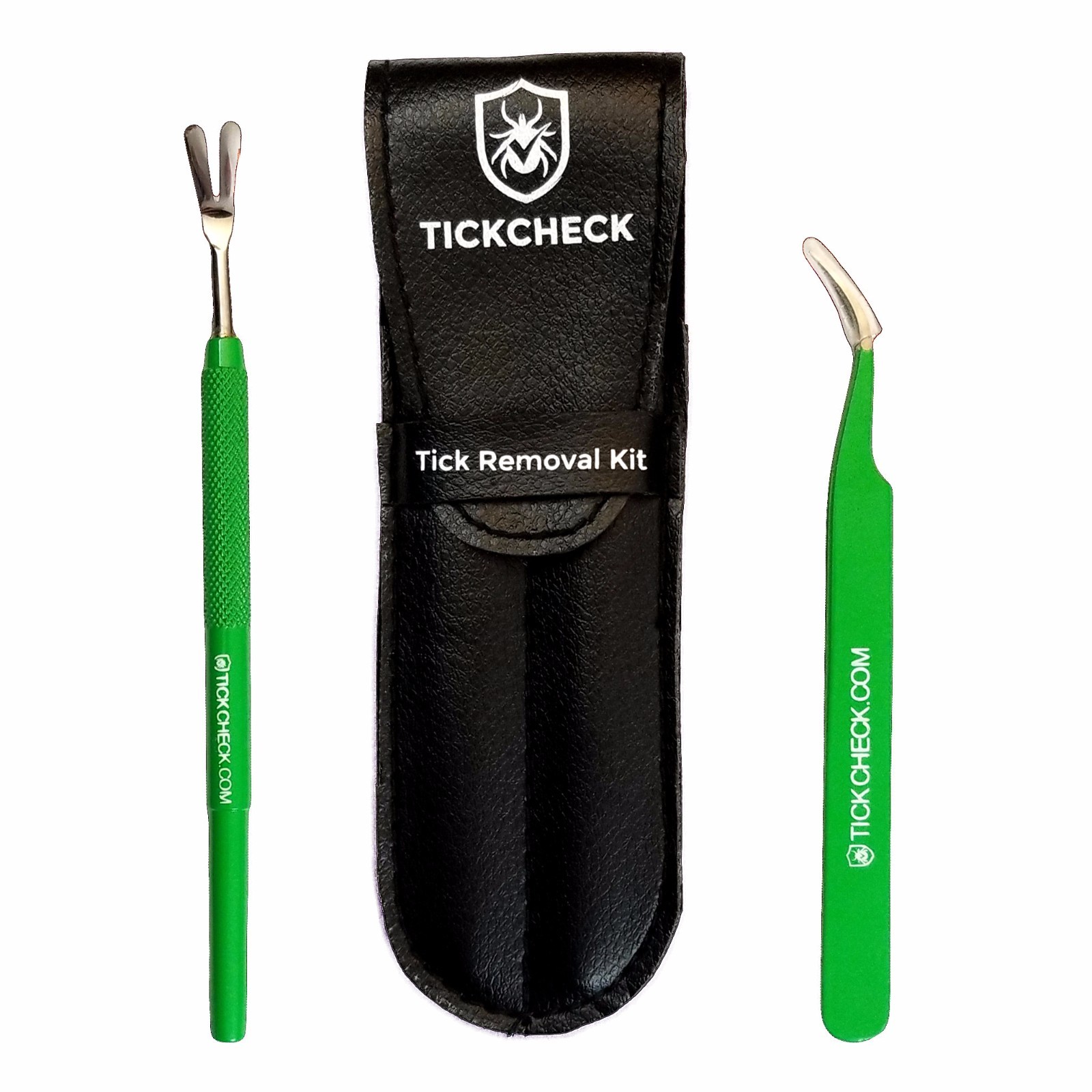 TickCheck Premium Tick Remover Kit – 2 Steel Tick Removers, Case, & Tick ID Card