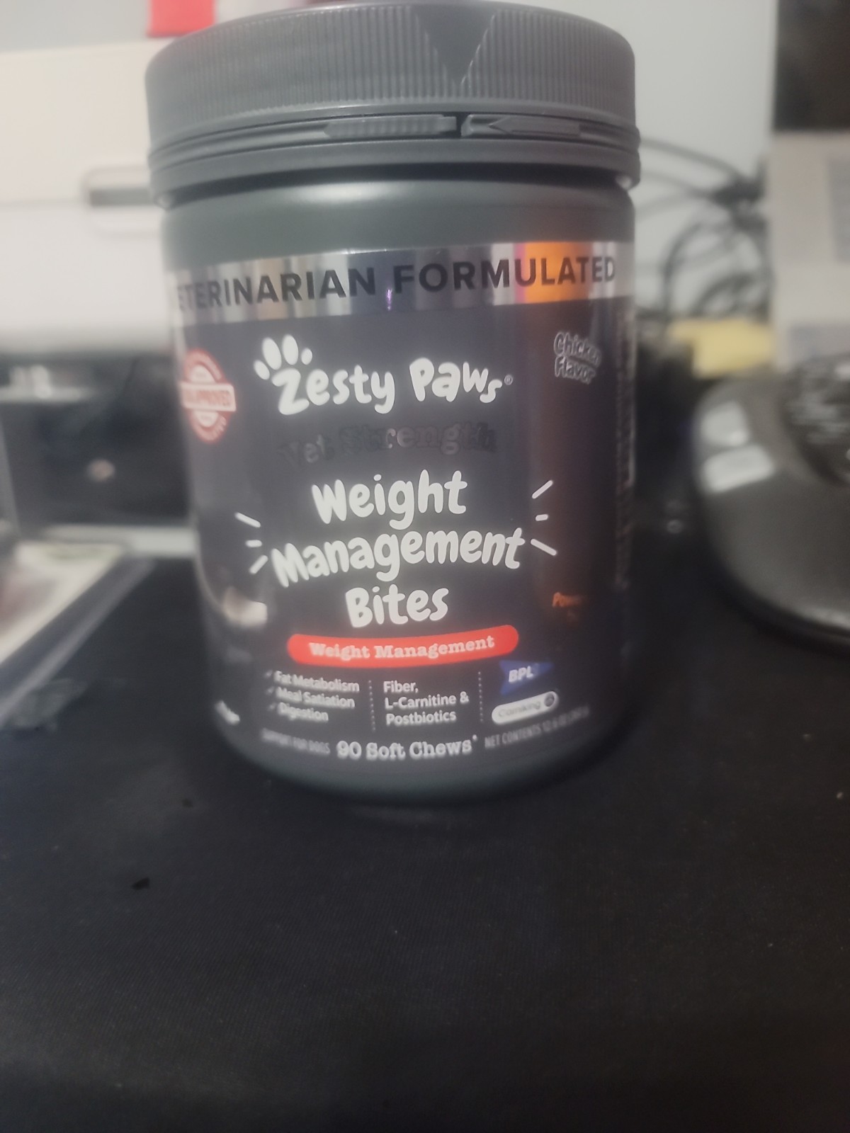 Zesty Paws Weight Management Bites for Dogs – 90 Ct Chicken Flavor Exp 9/2026