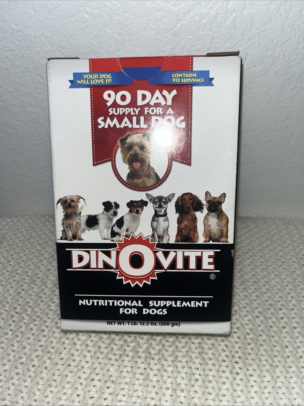 90 Day Supply, Small Dogs – Dinovite ProbioticSupplement for Dogs (0-18 lbs)