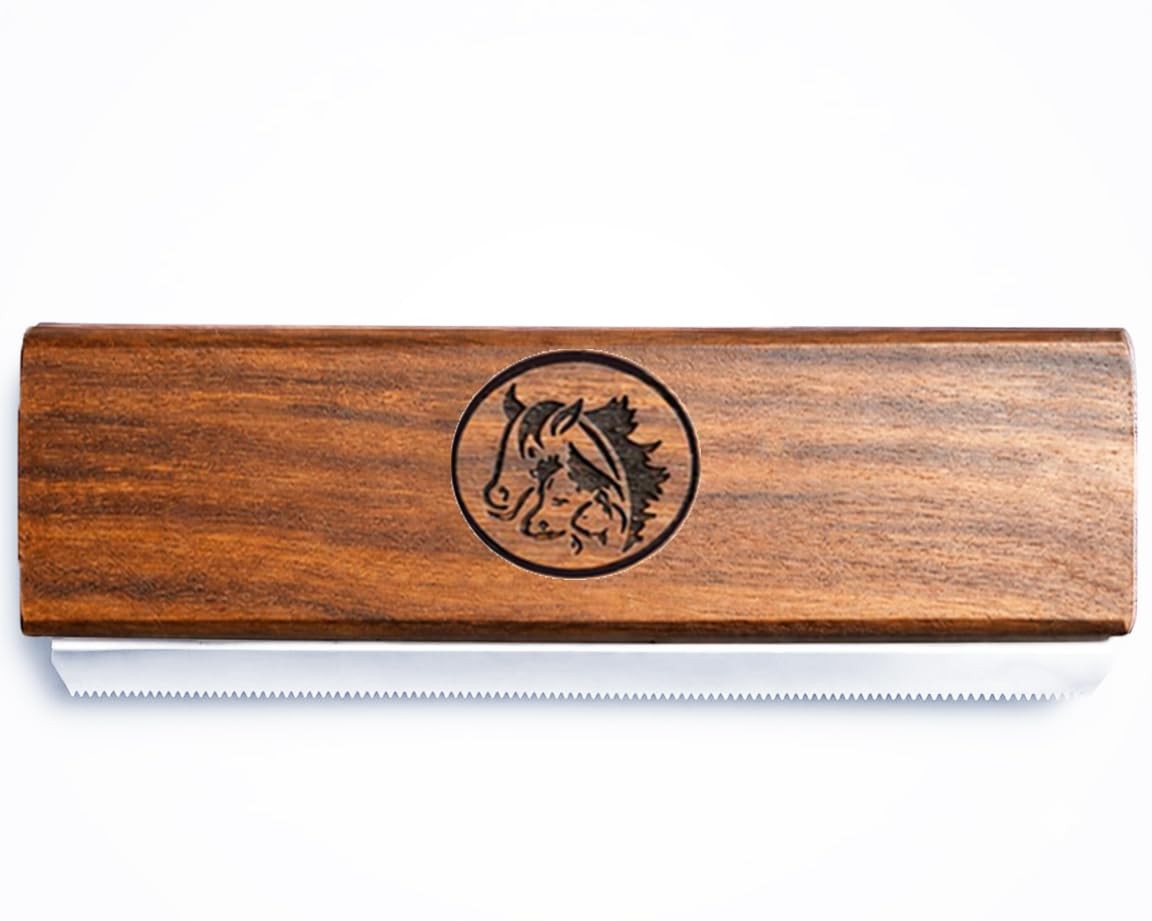 Original Deshedding Grooming Tools for Dogs, Cats & Horse Easy Ergonomic Wood…