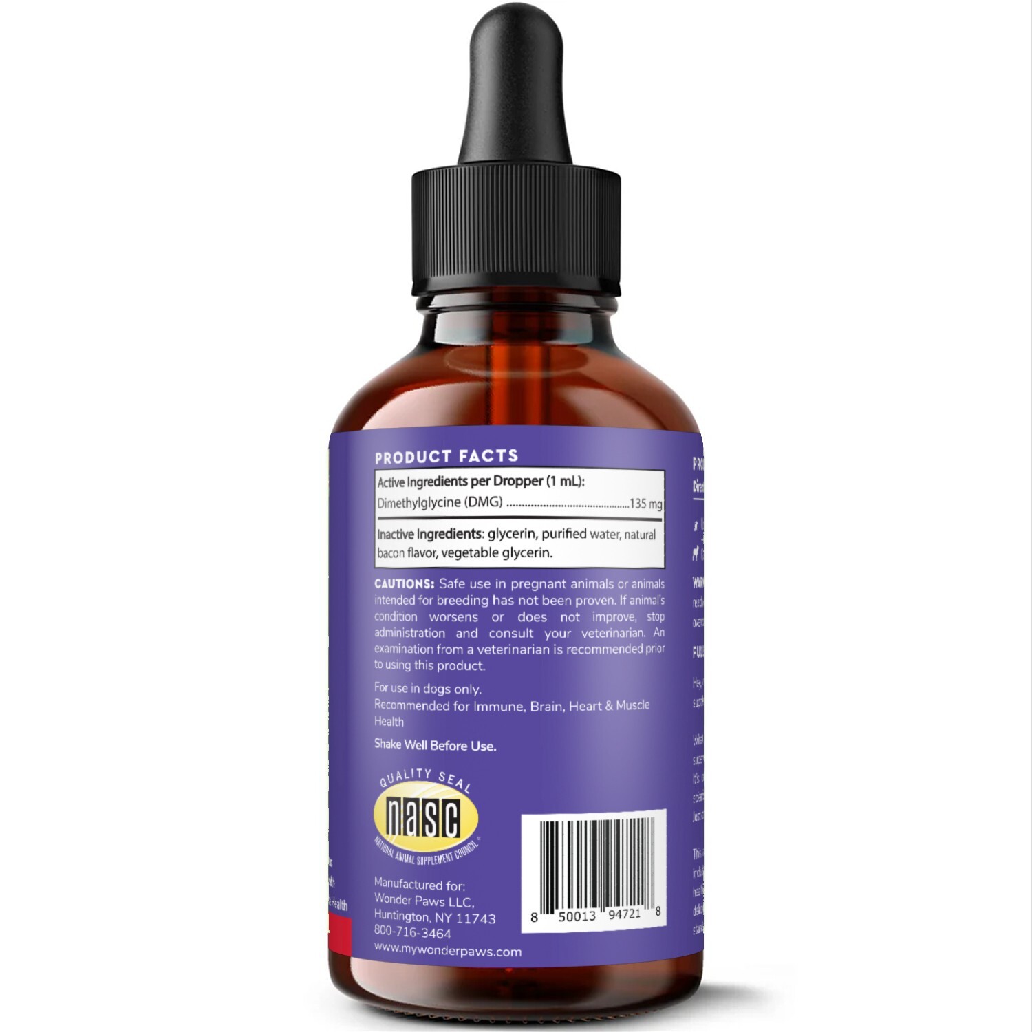 Premium DMG for Dogs – Dimethylglycine (DMG) for All Ages, Sizes & Breeds – 4oz
