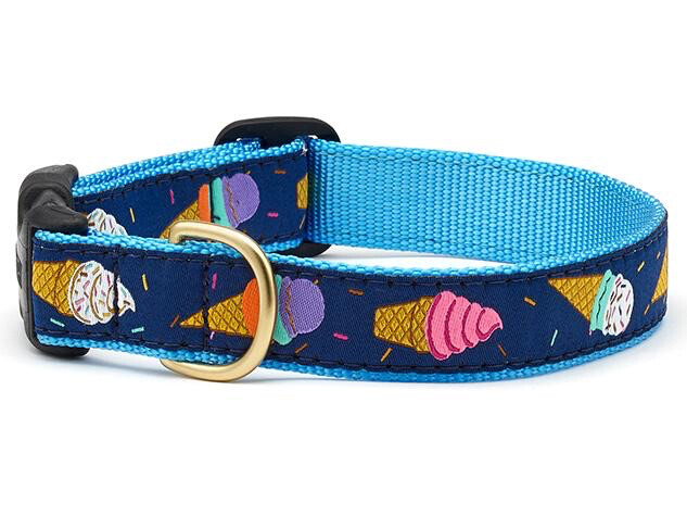 Up Country Dog Collar Ice Cream Adjustable Made In USA XS S M L XL XXL