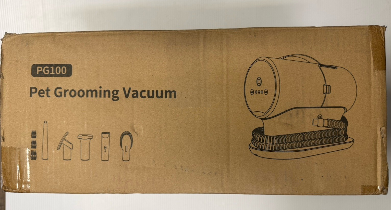 PG100 Pet Grooming Vacuum Kit with 6 Grooming Attachments *used